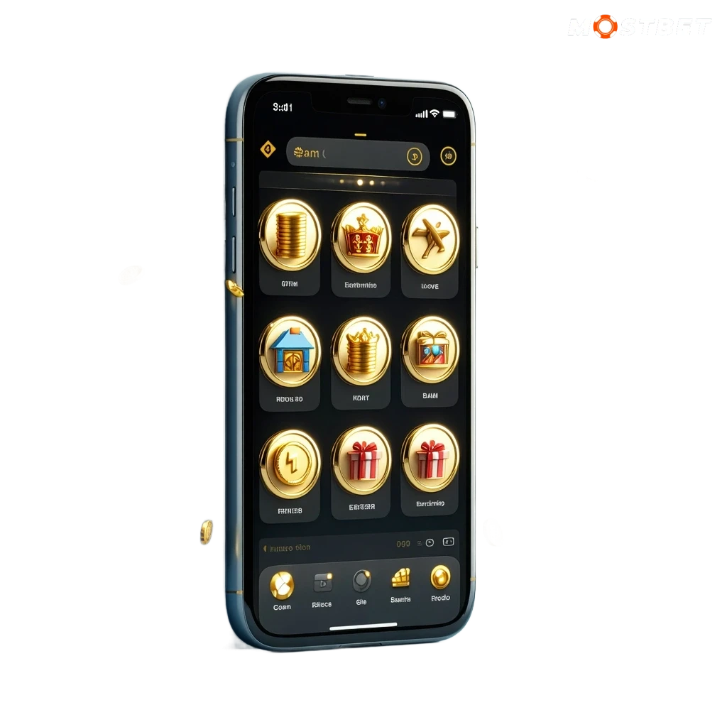 iPhone showing Mostbet app with cricket betting and casino; INR, UPI/card deposits, fast KYC withdrawals, Download + bonus.